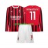 Completo da calcio Bambini AC Milan Ibrahimovic 11 Maglia Prima 2024-2025 Manica Lunga
