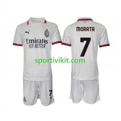 Completo da calcio Bambini AC Milan Morata 7 Maglia Seconda 2024-2025 Manica Corta