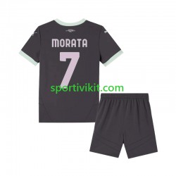 Completo da calcio Bambini AC Milan Morata 7 Maglia Terza 2024-2025 Manica Corta