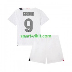 Completo da calcio Bambini AC Milan Olivier Giroud 9 Maglia Seconda 2023-2024 Manica Corta
