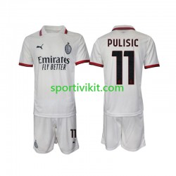Completo da calcio Bambini AC Milan Pulisic 11 Maglia Seconda 2024-2025 Manica Corta