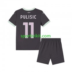 Completo da calcio Bambini AC Milan Pulisic 11 Maglia Terza 2024-2025 Manica Corta