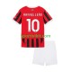 Completo da calcio Bambini AC Milan Rafael Leao 10 Maglia Prima 2024-2025 Manica Corta Completo da calcio Bambini AC Milan Rafael Leao 10 Maglia Prima 2024-2025 Manica Corta