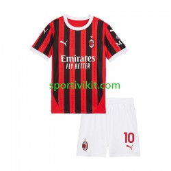 Completo da calcio Bambini AC Milan Rafael Leao 10 Maglia Prima 2024-2025 Manica Corta