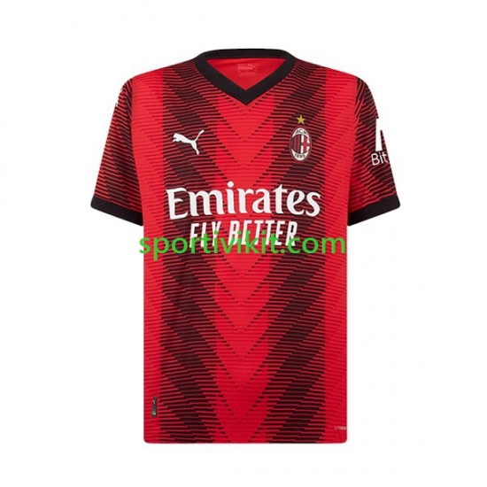 AC Milan Rafael Leao 10 Uomo Maglia Prima 2023-2024 Manica Corta
