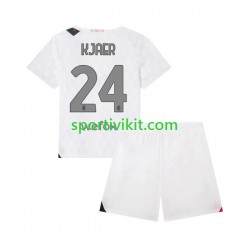 Completo da calcio Bambini AC Milan Simon Kjaer 24 Maglia Seconda 2023-2024 Manica Corta