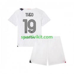 Completo da calcio Bambini AC Milan Theo 19 Maglia Seconda 2023-2024 Manica Corta