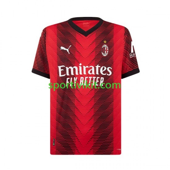 Completo da calcio Bambini AC Milan Theo Hernandez 19 Maglia Prima 2023-2024 Manica Corta