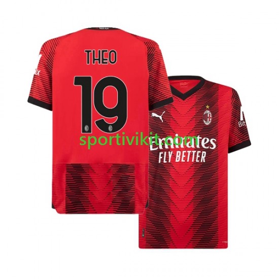AC Milan Theo Hernandez 19 Uomo Maglia Prima 2023-2024 Manica Corta AC Milan Theo Hernandez 19 Uomo Maglia Prima 2023-2024 Manica Corta