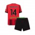 Completo da calcio Bambini AC Milan Tiemoue Bakayoko 14 Maglia Prima 2023-2024 Manica Corta