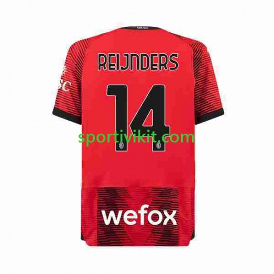 AC Milan Tijjani Reijnders 14 Uomo Maglia Prima 2023-2024 Manica Corta