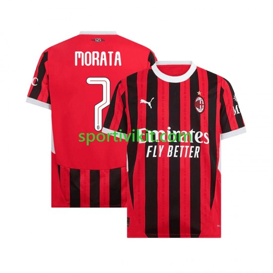 AC Milan UCL Font MORATA 7 Uomo Maglia Prima 2024-2025 Manica Corta