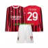 Completo da calcio Bambini AC Milan Youssouf Fofana 29 Maglia Prima 2024-2025 Manica Lunga