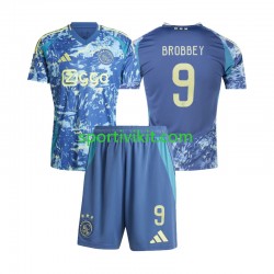 Completo da calcio Bambini AFC Ajax Brian Brobbey 9 Maglia Seconda 2024-2025 Manica Corta