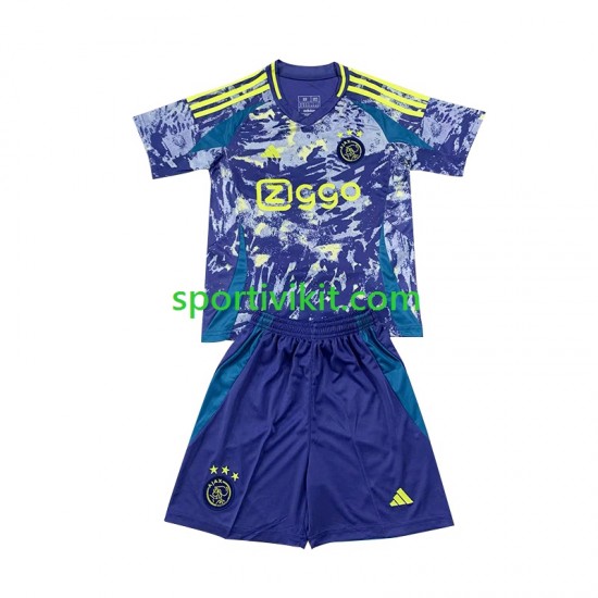 Completo da calcio Bambini AFC Ajax Maglia Seconda 2024-2025 Manica Corta Completo da calcio Bambini AFC Ajax Maglia Seconda 2024-2025 Manica Corta