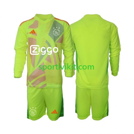 Completo da calcio Bambini AFC Ajax Portiere Maglia Terza 2024-2025 Manica Lunga Completo da calcio Bambini AFC Ajax Portiere Maglia Terza 2024-2025 Manica Lunga