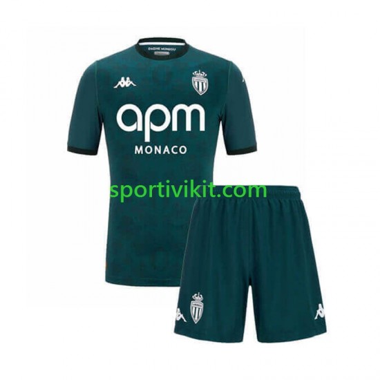 Completo da calcio Bambini AS Monaco Maglia Seconda 2024-2025 Manica Corta Completo da calcio Bambini AS Monaco Maglia Seconda 2024-2025 Manica Corta