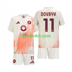 Completo da calcio Bambini AS Roma Artem Dovbyk 11 Maglia Seconda 2024-2025 Manica Corta