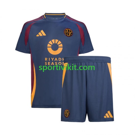 Completo da calcio Bambini AS Roma Maglia Terza 2024-2025 Manica Corta
