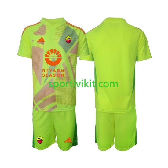 Completo da calcio Bambini AS Roma Portiere Maglia Seconda 2024-2025 Manica Corta