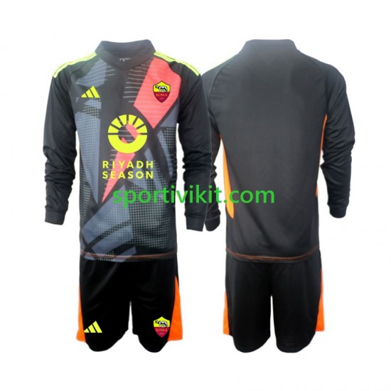 Completo da calcio Bambini AS Roma Portiere Maglia Prima 2024-2025 Manica Lunga