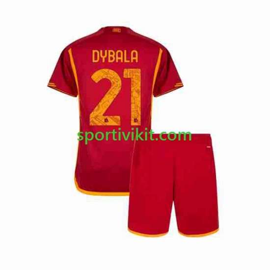 Completo da calcio Bambini AS Roma Paulo Dybala 21 Maglia Prima 2023-2024 Manica Corta Completo da calcio Bambini AS Roma Paulo Dybala 21 Maglia Prima 2023-2024 Manica Corta