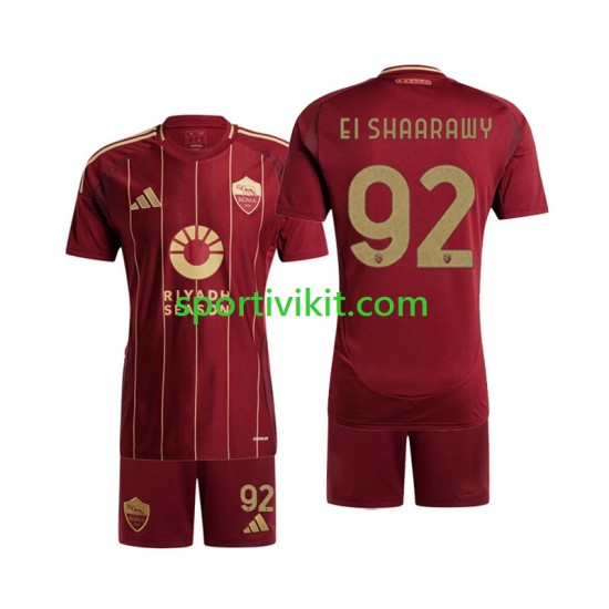 Completo da calcio Bambini AS Roma Stephan El Shaarawy 92 Maglia Prima 2024-2025 Manica Corta Completo da calcio Bambini AS Roma Stephan El Shaarawy 92 Maglia Prima 2024-2025 Manica Corta