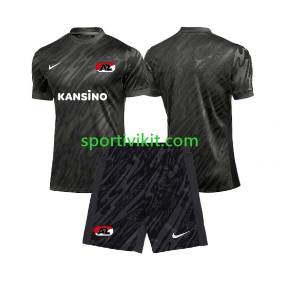 Completo da calcio Bambini AZ Alkmaar Portiere Maglia Seconda 2024-2025 Manica Corta