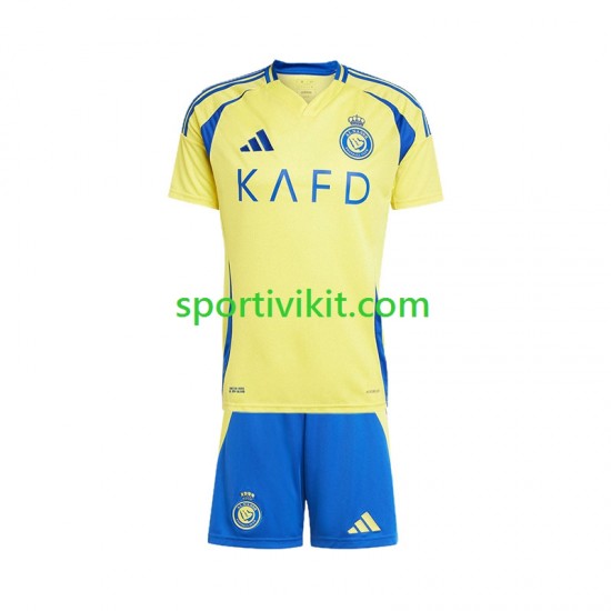 Completo da calcio Bambini Al-Nassr Maglia Prima 2024-2025 Manica Corta