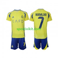 Completo da calcio Bambini Al-Nassr Cristiano Ronaldo 7 Maglia Prima 2024-2025 Manica Corta