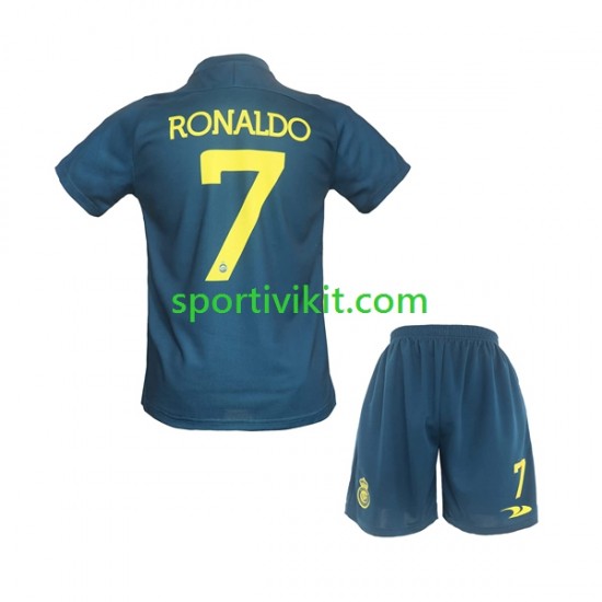 Completo da calcio Bambini Al-Ittihad FC Ronlado 7 Maglia Seconda 2022-2023 Manica Corta
