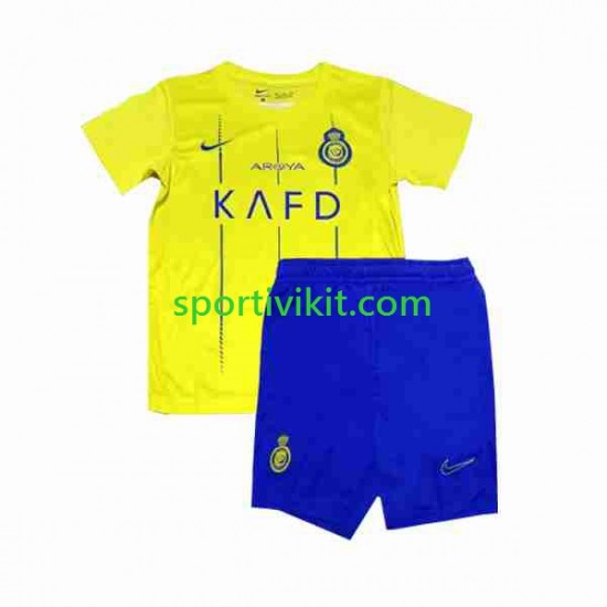 Completo da calcio Bambini Al-Nassr Maglia Prima 2023-2024 Manica Corta
