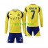 Completo da calcio Bambini Al-Nassr Cristiano Ronaldo 7 Maglia Prima 2024-2025 Manica Lunga