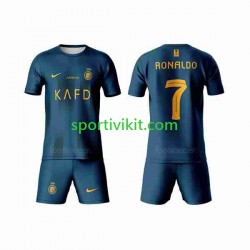 Completo da calcio Bambini Al-Nassr Ronaldo 7 Maglia Seconda 2023-2024 Manica Corta