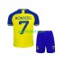 Completo da calcio Bambini Al-Nassr Ronaldo 7 Maglia Prima 2022-2023 Manica Corta