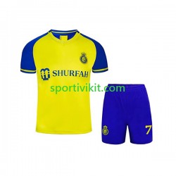 Completo da calcio Bambini Al-Nassr Ronaldo 7 Maglia Prima 2022-2023 Manica Corta
