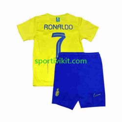 Completo da calcio Bambini Al-Nassr Ronaldo 7 Maglia Prima 2023-2024 Manica Corta