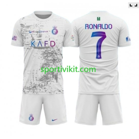 Completo da calcio Bambini Al-Nassr Ronaldo 7 Maglia Terza 2023-2024 Manica Corta Completo da calcio Bambini Al-Nassr Ronaldo 7 Maglia Terza 2023-2024 Manica Corta