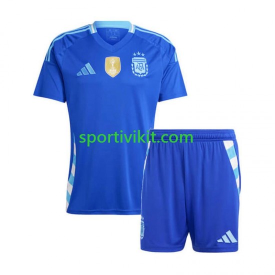 Completo da calcio Bambini Argentina Copa America Maglia Seconda 2024 Manica Corta