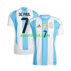 Argentina De Paul 7 Copa America Uomo Maglia Prima 2024 Manica Corta