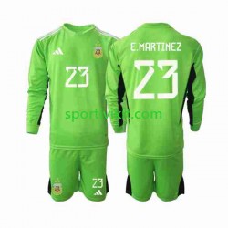 Completo da calcio Bambini Argentina Portiere Emiliano Martinez 23 Maglia Prima Coppa del Mondo 2022 Manica Lunga