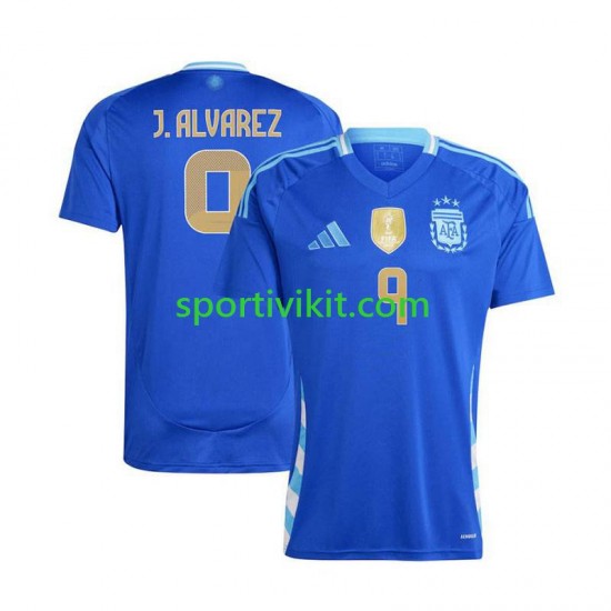 Argentina Julian Alvarez 9 Copa America Uomo Maglia Seconda 2024 Manica Corta