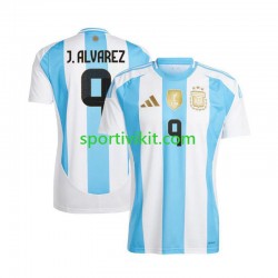 Argentina Julian Alvarez 9 Copa America Uomo Maglia Prima 2024 Manica Corta