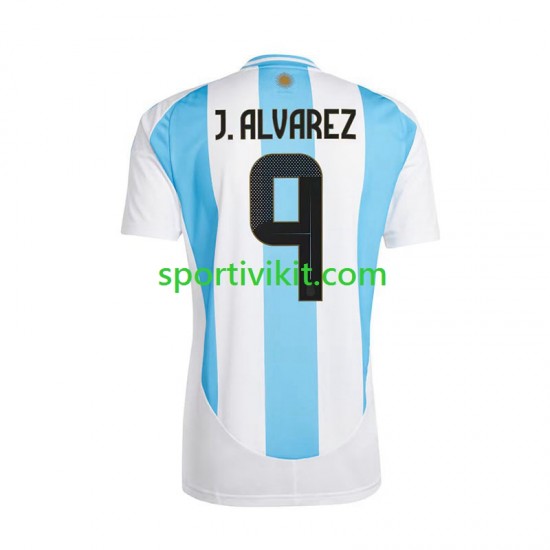 Argentina Julian Alvarez 9 Copa America Uomo Maglia Prima 2024 Manica Corta