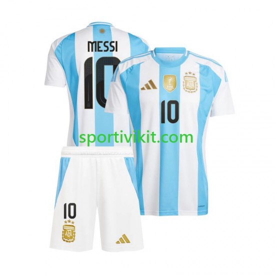 Completo da calcio Bambini Argentina Lionel Messi 10 Copa America Maglia Prima 2024 Manica Corta Completo da calcio Bambini Argentina Lionel Messi 10 Copa America Maglia Prima 2024 Manica Corta
