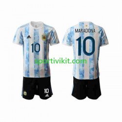 Completo da calcio Bambini Argentina Maradona 10 2020-2021 Maglia Prima Manica Corta