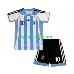 Completo da calcio Bambini Argentina Maradona 10 Retro 2006 Maglia Prima Manica Corta