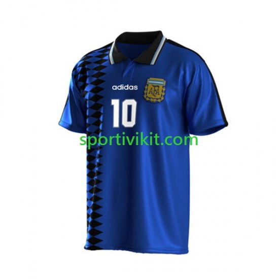 Argentina Maradona 10 Retro 1994 Uomo Maglia Seconda Manica Corta