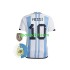 Argentina Messi 10 3 Stars Uomo Maglia Prima Coppa del Mondo 2022 Manica Corta