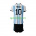 Completo da calcio Bambini Argentina Messi 10 Maglia Prima Coppa del Mondo 2022 Manica Corta